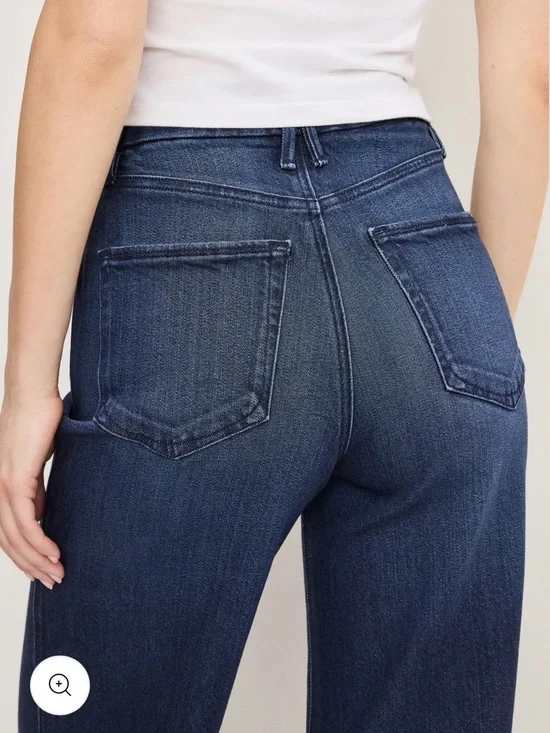 Good American Good Skate Soft Tech High-Rise Wide-Leg Jeans - Picture 3 of 10